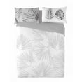 thumbnail image 1 of Gouchee Home Palema Queen 3-Piece Duvet Cover Set – Modern Black & White Leaf Print, 1 of 2