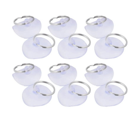 

Uxcell Kitchen Hanger Holder Home 40mm Diameter PVC Clear Blue Suction Cups Hook 12 Pcs