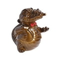 thumbnail image 3 of Estatua de cocodrilo Figura de cocodrilo en miniatura Centros de mesa Cocodrilo mascota de color Dorado, 3 of 9