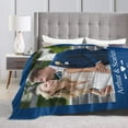 thumbnail image 4 of Custom Blanket Personalized Photos Text Collage Customized Picture Throws Blankets for Adults Kids Family Birthday, 1 Photo, 30x40 Inches, 4 of 6