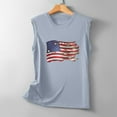 thumbnail image 5 of Wycnly Womens 4th of July Tank Tops Independence Day Patriotic Loose Comfy Racerback Shirts Vest Summer Fashion American Flag Print Round Neck Sleeveless Blouse Gray xxl, 5 of 5