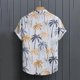 thumbnail image 4 of Mens Casual Manga Corta Botón Abajo Camisas, la Impresión de la Playa Turndown para Tropical, Hawaii, Al Aire Libre Y el Uso Diario, 4 of 7