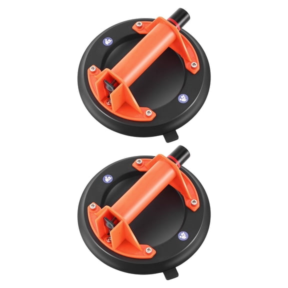 2-Pack 8" Vacuum Glass Lifters with Handle, 400lbs Max Load