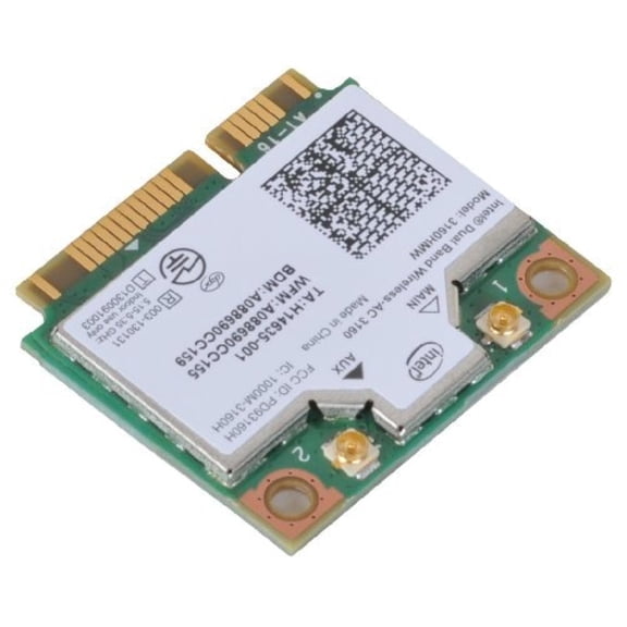 Intel Dual Band Wireless AC Bluetooth Mini PCIe Card Supports 2.4 and 5.8Ghz B/G/N/AC Bands
