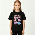 thumbnail image 2 of Girls Like Dinosaurs Too Girls Graphic Tee, Cute Pink Dino 100% Cotton Kids Short Sleeve T-Shirt, 2 of 5