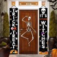 thumbnail image 4 of Halloween Ghost Banners Welcome Halloween Decorations Outdoor Halloween Hanging Sign for Front Door Trick Or Treat Banners Porch Signs Outside Yard fireplaces Party Supplies, 4 of 6