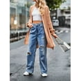 thumbnail image 5 of Women Lightweight Cardigan Sweater Mid Length Solid Color Long Sleeve Open Front Fall Winter Knit Coat Outwear, 5 of 7