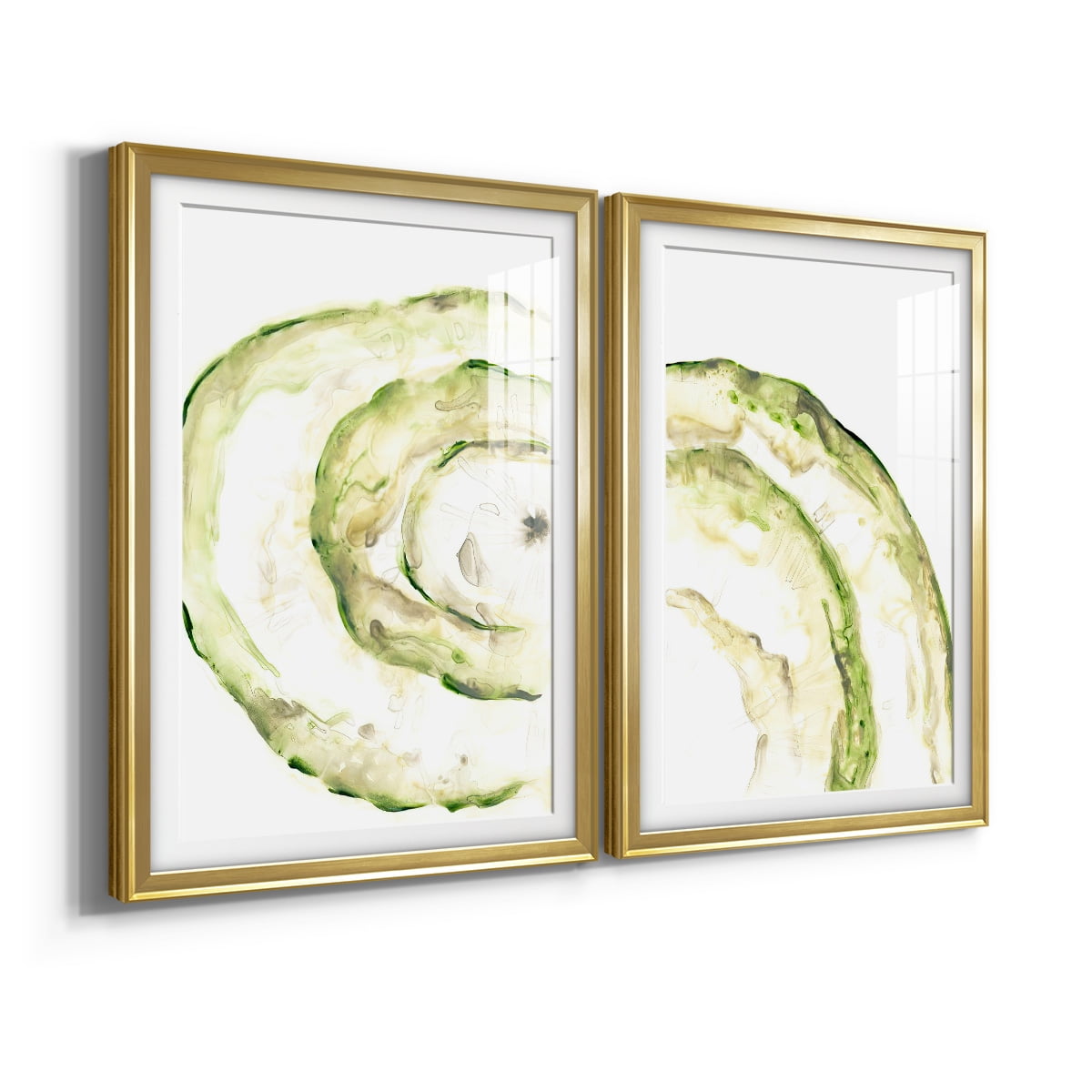 Wexford Home Lichen Halo V Premium Framed Print, 18.5" x 24.5" - Ready to Hang, Gold (Set of 2)