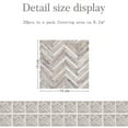 thumbnail image 6 of Imitation Wood Grain Tile Stickers Retro Brick Pattern Floor Stickers Self-Adhesive Waterproof Diy Wall Decals for Kitchen Bathroom Backsplash Living Room Home Decor, 10X10 Cm, 0.5 Mm , 20 Stickers, 6 of 7
