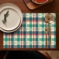 thumbnail image 5 of Multi Color Checkerboard Checkered Pattern Summer Placemats Table Placemats Set Of 4-Linen Kitchen Washable Placemats Table Mats 11.8"x17.7" Non-Slip Heat Resistant, 5 of 6