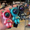 thumbnail image 3 of Llavero con forma de oso de relámpago con diseño de dibujos animados, bolso con personalidad para parejas, bonito bolso de estudiante, colgante de astronauta, pequeño regalo, 3 of 6