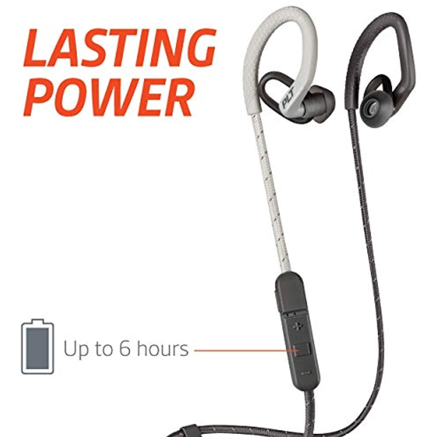 Plantronics BackBeat FIT 350 Wireless Headphones, Stable, Ultra-Light,  Sweatproof in Ear Workout Headphones, Black (Renewed)