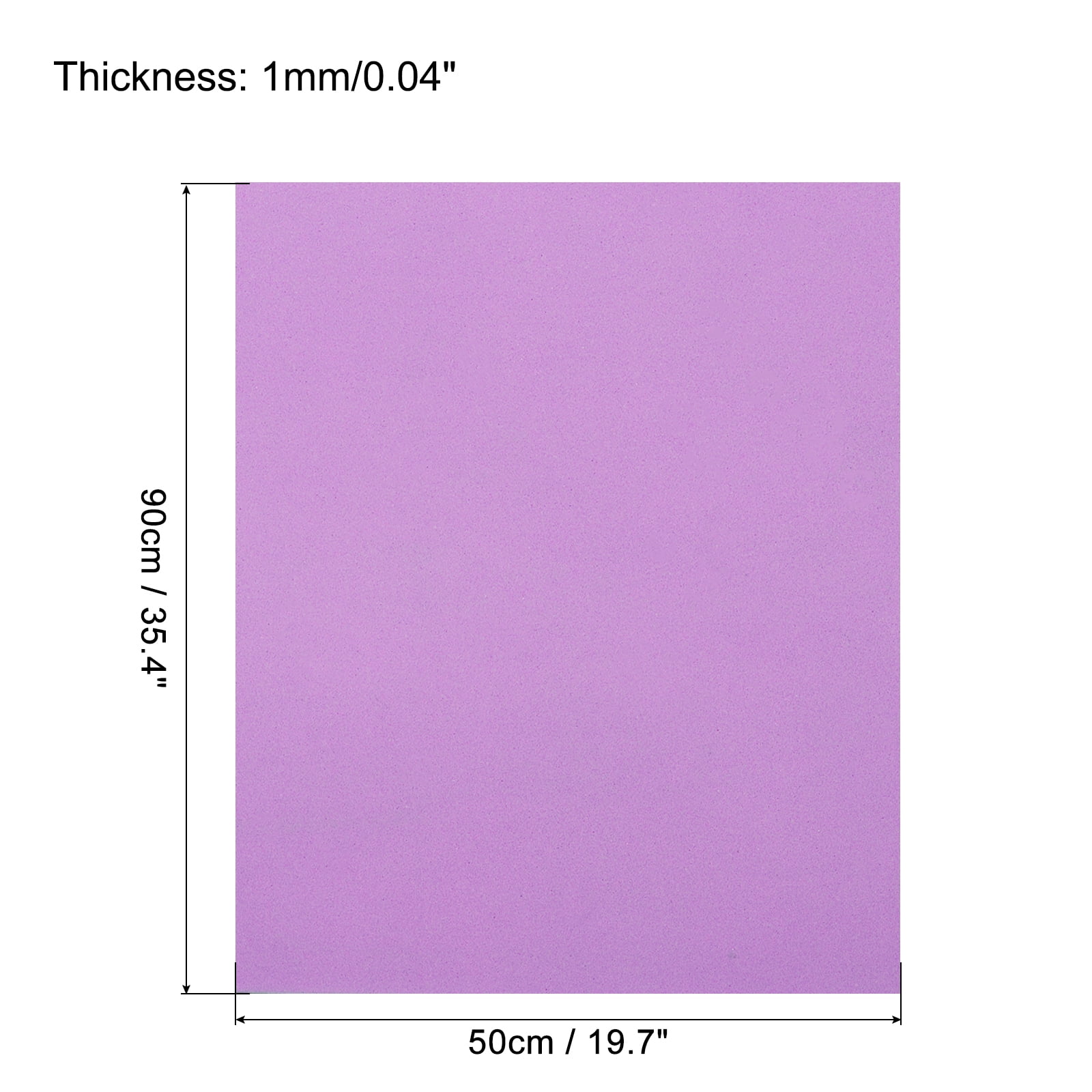 EVA Foam Sheets Light Purple 19.7 Inch x 35.4 Inch 1mm Thick Crafts Foam Pack of 5