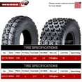 thumbnail image 3 of Set of 4 WANDA Sport ATV Tires AT 23x7-10 Front & 22x10-10 Rear /6PR- GNCC tires, 3 of 9