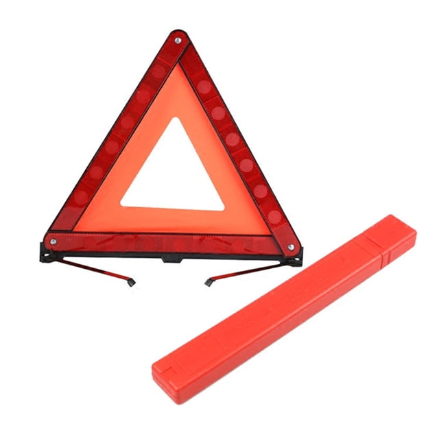 SHOWERORO Red Reflective Triangle Frame for Car Emergency Use Durable Roadside Warning Triangle