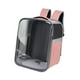 thumbnail image 1 of Mochila para gatos con parte delantera transparente, cómoda para actividades al aire libre, viajes y senderismo rosa, 1 of 8
