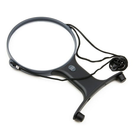 Carson MagniShine™ Magnifying Glass with Light, 2x Power Handsfree Magnifier (HF-66)