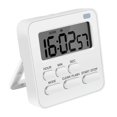 thumbnail image 1 of Kitchen Timer,Egg Timer with Clock,Digital Timer Stopwatch with LCD Loud Alarm for Cooking,Baking, S, 1 of 5