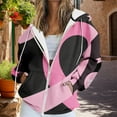 thumbnail image 2 of Bovemsi Sweatshirt for Women Comfy For A Cause: Breast Cancer Casual Zip Camo Hoodie, 2 of 7