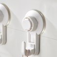 thumbnail image 4 of 2Pcs Suction Cup Hooks Punch-Free Hook Wall-Mounted Hook Multifunctional Pothook Clothes Hanger White, 4 of 8