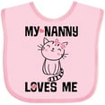 thumbnail image 3 of Inktastic My Nanny Loves Me Girl Grandchild Girls Baby Bib, 3 of 4