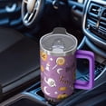 thumbnail image 5 of 40oz Halloween Tumbler with Handle, Witch Skeleton | Print | Halloween Gifts for Women & Men | with Lids and Straws | Stainless Steel Insulated | Coffee Travel Mug, 5 of 5