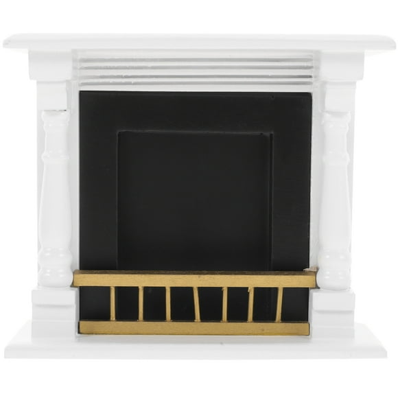 KAKOWELY Doll House Fireplace Miniature Fireplace Model Mini House Fireplace Wood Furniture,4.13X"X3.54"X1.57"