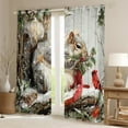 thumbnail image 2 of Homewish Animal Squirrel Blackout Curtains Set of 2 (52x84 Each) for Teens Boys Girls,Red Sparrow Window Curtains,Merry Christmas Curtains and Drapes,Luxury Bedroom Decor, 2 of 6