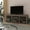Gray Wash Oak, variant on Merrick Lane 6 Cubby 65" TV Stand for up to 80" TV's, White Finish with Walnut Top