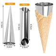 thumbnail image 2 of 20Pcs Cream Horn Stainless Steel Cone Tubular Shaped Mold for Cannoli Tubes with Cleaning Brush, 2 of 6