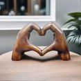 thumbnail image 2 of Love Heart Hand Figurine Heart-shaped Gesture Resin Sculpture Statue Sculpture Home Office Desktop Decoration Ornament Christmas Gift, 2 of 5