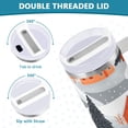 thumbnail image 3 of Yayeee 40oz Stainless Steel Tumbler with Straw and Handle Double-Wall Insulated Travel Water Bottle, Gray Snow Houses, 3 of 8