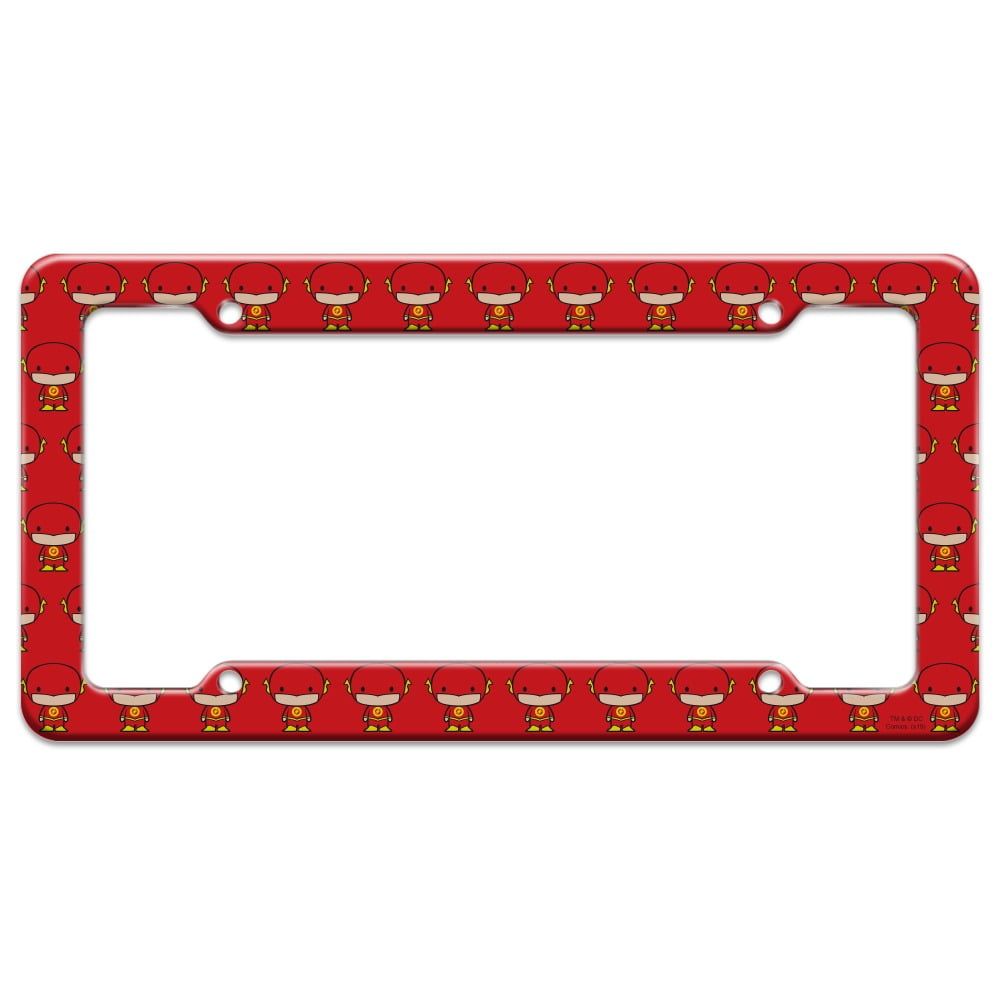 The Flash Cute Chibi Character License Plate Tag Frame