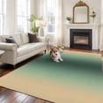 thumbnail image 2 of Area Rug for Living Room, Green Yellow Ombre Non-Slip Indoor Ex Large Carpet for Bedroom/Dining Room, Farmhouse Modern Gradient Art Washable Low-Profile Rectangle Floor Runner Rugs - 8 x 10 Ft, 2 of 8