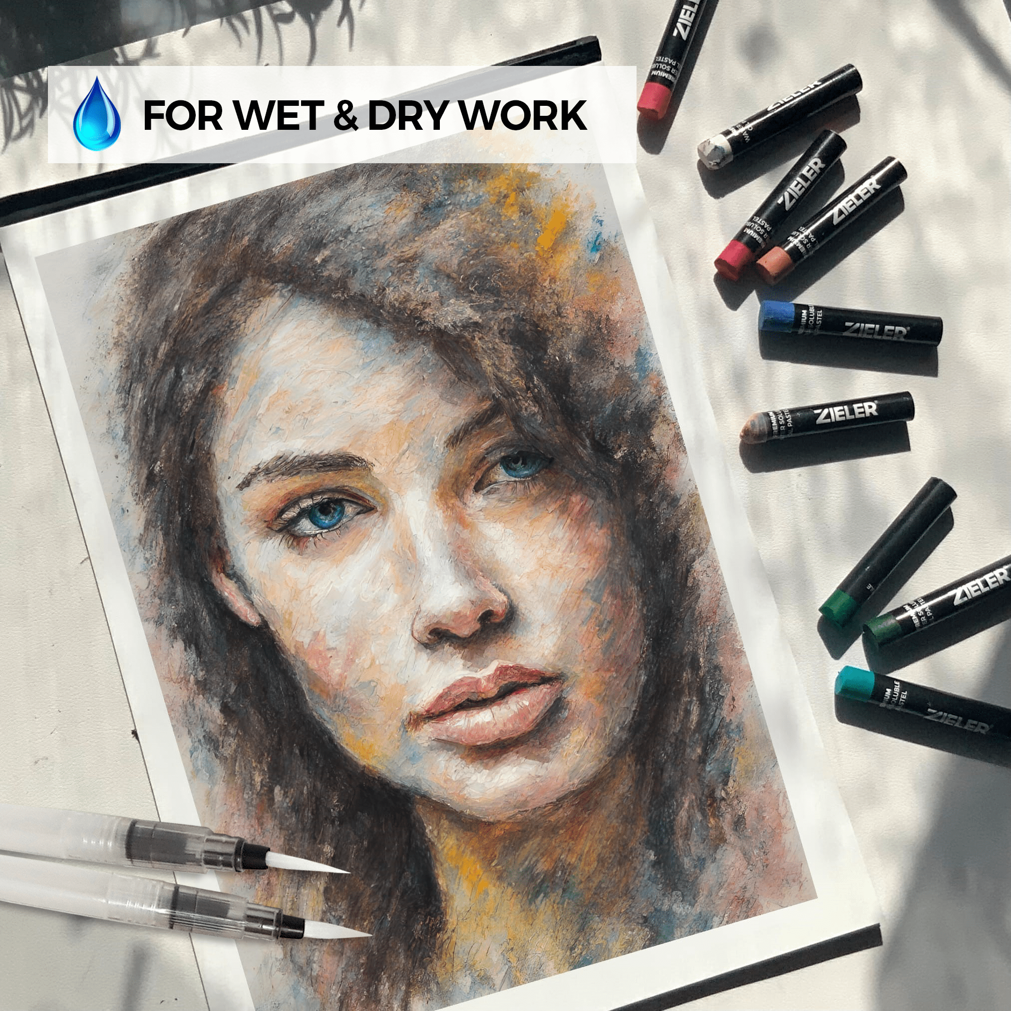 Zieler® 24 Artists Soft Water-soluble Oil Pastels