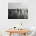 thumbnail image 2 of JRXY  Foggy Forest Wall Art Tree Misty Painting Pictures Prints Nature Landscape Artworks Posters picture 3, 2 of 6