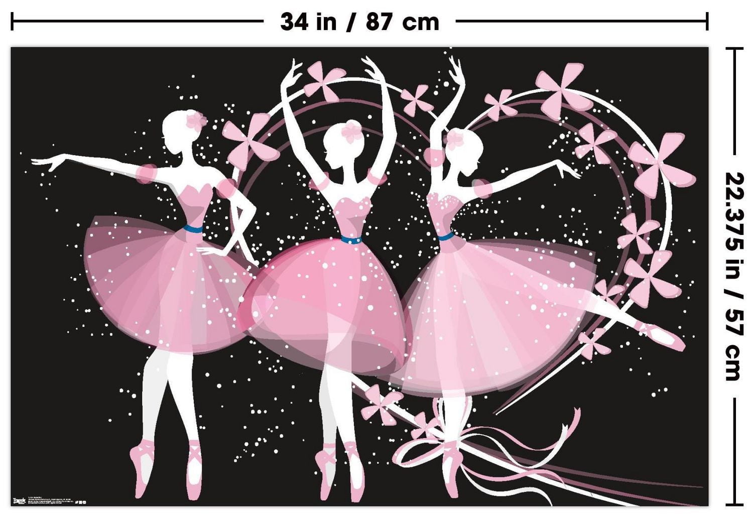 Dancing Ballerinas Wall Poster, 22.375" x 34"