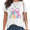 White-2, variant on Black Happy Easter Rainbow Bow Print T-Shirt Cute Happy Easter Rainbow Bow Coquette Easter Spring Holiday Casual Tops S-5XL