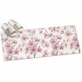 thumbnail image 2 of Hallway Runner Rug 2'x6', Pink Flowers Kitchen Runner Rugs Non-Slip Carpet Mats, Spring Watercolor Botanical Floral Leaf Plant Bedside Rugs Runners Washable Floor Carpet for Bathroom Laundry Room, 2 of 8