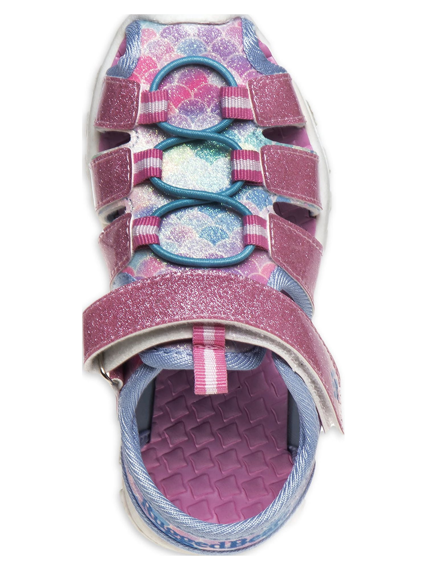 Rugged Bear Metallic Shine Closed Toe Caged Sandals (Toddler Girls)