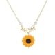 thumbnail image 1 of Collares y colgantes para mujer, collar largo con colgante de rama de hoja de girasol chapado en oro amarillo., 1 of 1
