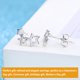thumbnail image 4 of Pendientes de plata con forma de estrella triple y circonita cúbica, 4 of 4