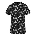 thumbnail image 3 of TIMIFIS Hauts de Sarrau d'Infirmière pour Femmes de la Saint-Valentin Uniforme de Travail Manches Courtes Col en V Blouse T-shirt de Travail avec Poches - Noir pring s, 3 of 3
