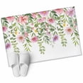 thumbnail image 6 of Pink Green Spring Bathroom Rug Washable 2x3 Entryway Rug Non Slip Floral Eucalyptus Leaves Watercolor Plant Front Door Mat Low Pile Indoor Doormat Throw Floor Carpet for Kitchen Bedroom Entrance, 6 of 8