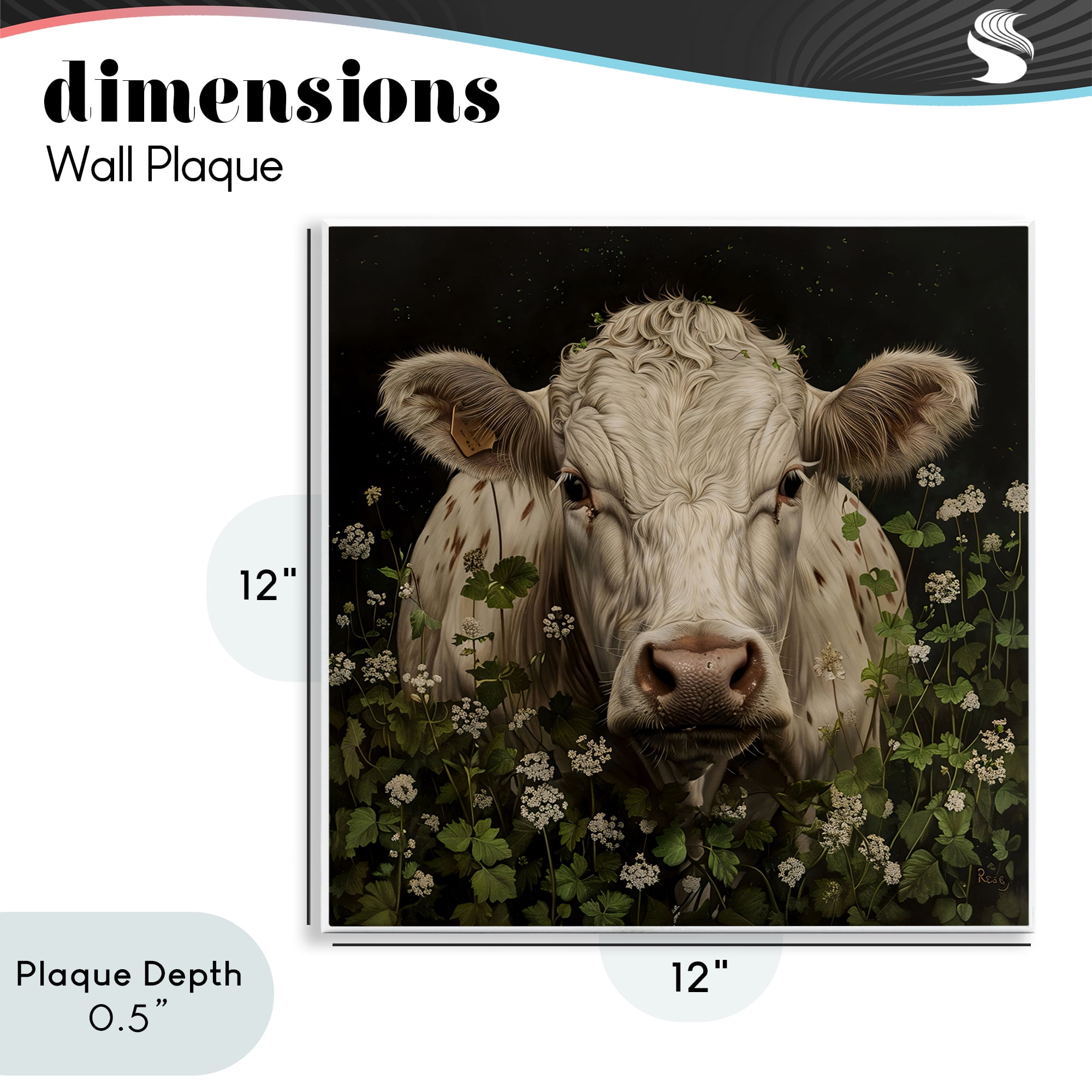 Stupell Industries Cow in the Green Meadow Wall Plaque Art, design by Creative Studio