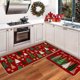 thumbnail image 5 of Adornos navideños, regalos navideños, 2 alfombras y tapetes de cocina navideños para el suelo, antideslizantes, decoración navideña, juego de tapetes de cocina, decoración navideña, 40 x 60 cm + 40 x, 5 of 5