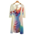 thumbnail image 6 of Rainbow Cat Dress Summer Dresses Woman Street Style Big Size Casual Dress, 6 of 9