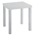 thumbnail image 2 of White High Gloss And Chrome End Table, 2 of 5