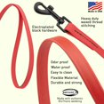 thumbnail image 4 of Dogline Biothane Waterproof Dog Leash Strong Coated Nylon Webbing with Black Hardware Odor-Proof Easy to Clean High Performance for Small or Large Dogs Made in USA 4 or 6 ft Lead, Cherry Red, 4 of 4