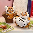 thumbnail image 2 of Panghu Fat Tiger versión 2, caja ciega protectora de animales, colección de fragmentos, figuras de juguete, tigres Kawaii, recién llegado, envío gratis, 2 of 4